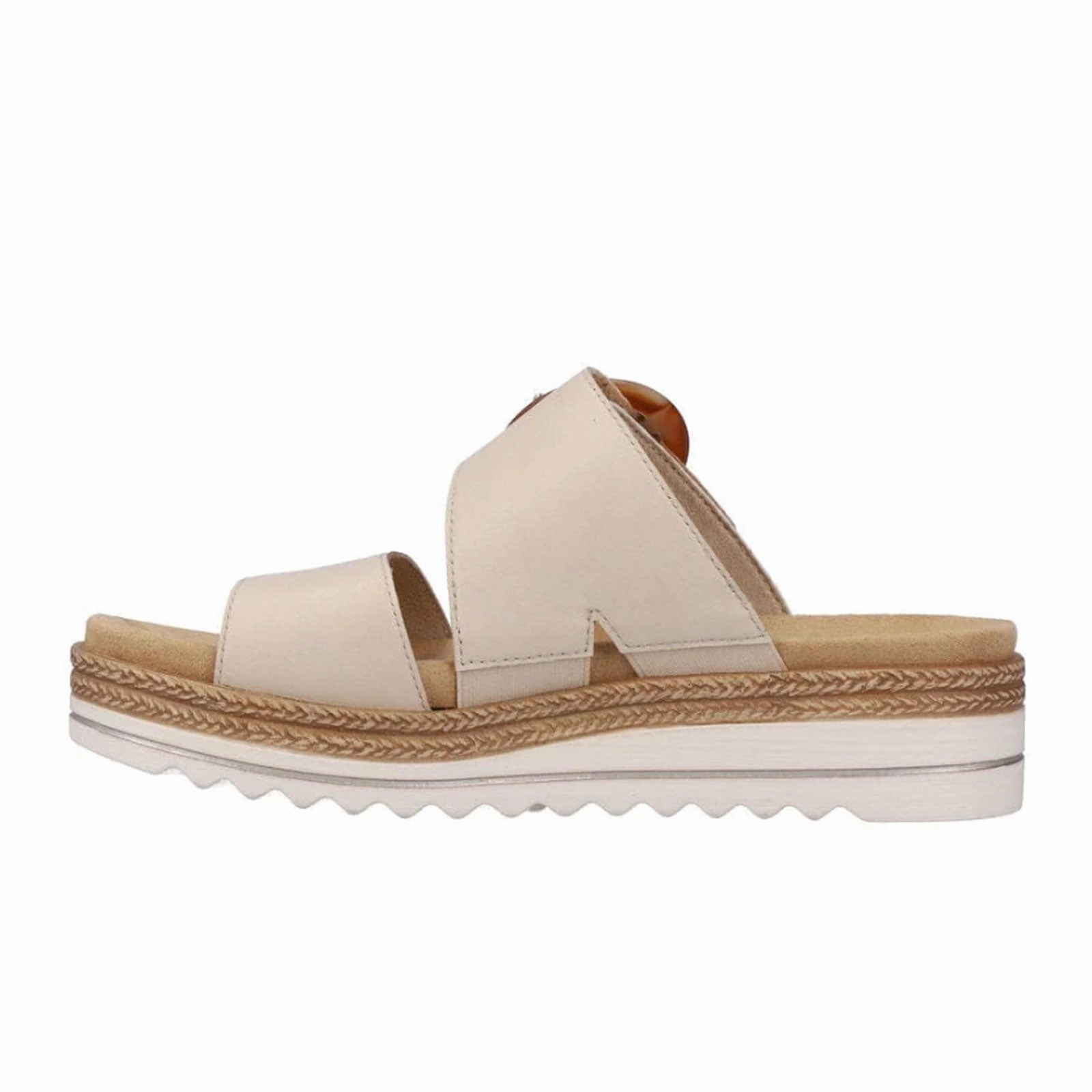 Indoor Sweat Wicking Remonte Jocelyn D0Q51-80 Slide Sandal (Women) - Kreide/Pebble