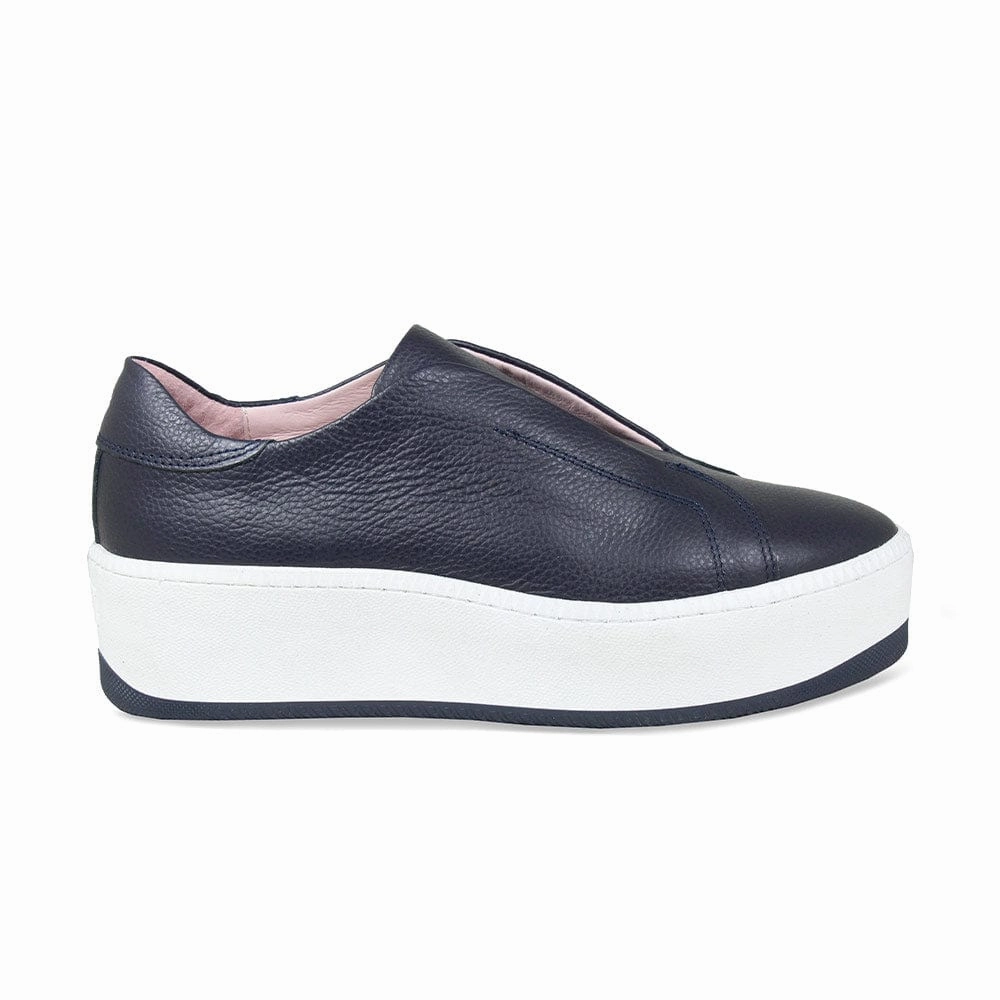 Drama: Navy Leather Thermal Molded Midsole