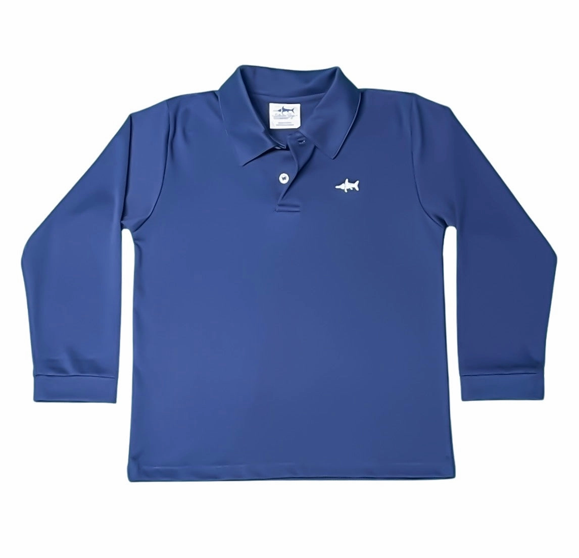 Signature Long Sleeve Polo - Navy Breathable kids' wear