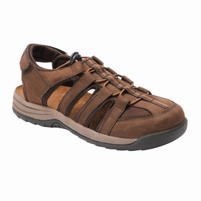 Drew Element Backstrap Sandal (Women) - Brown Nubuck Leather Maximum Comfort
