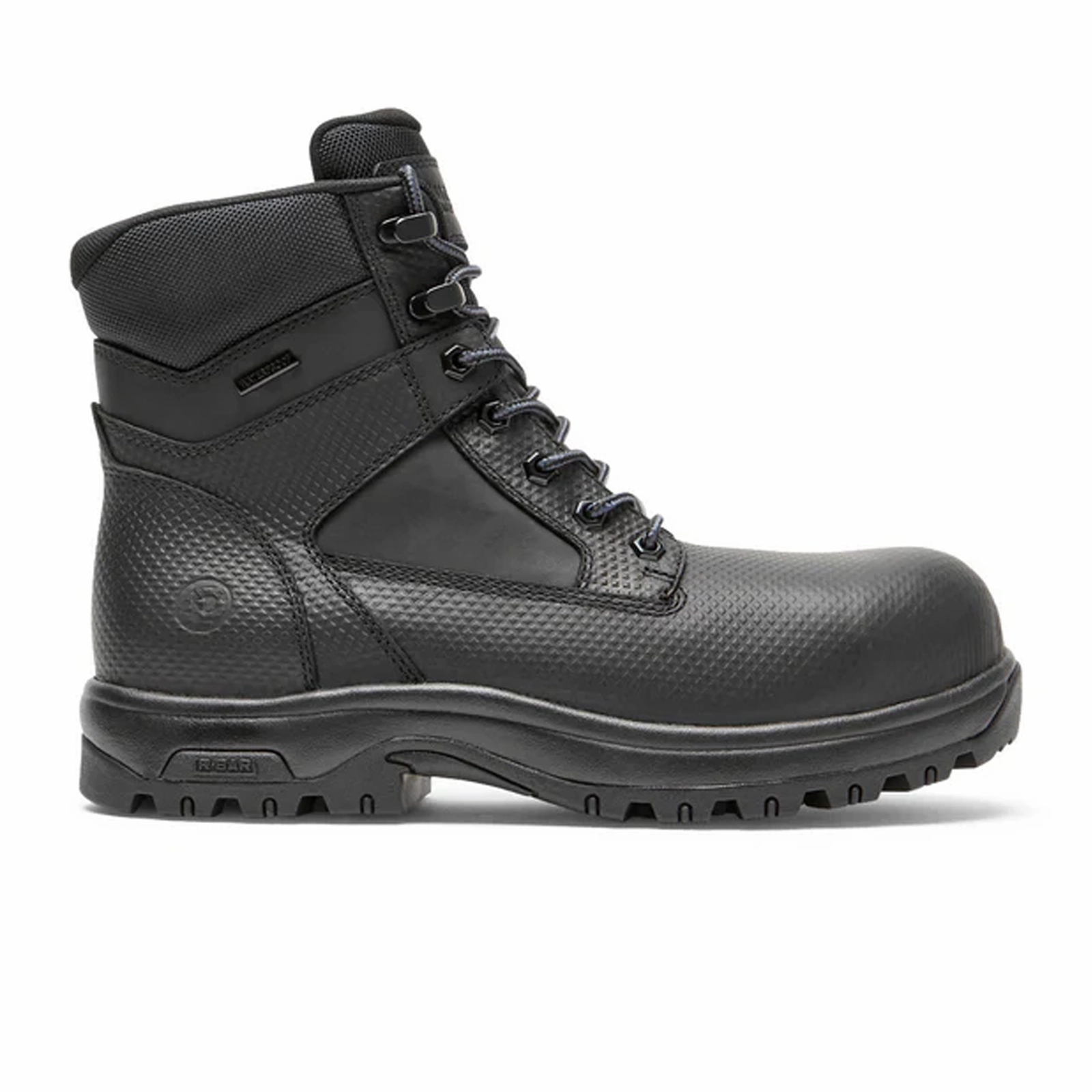 Smart Padding Walk Easy Dunham 8000 Works 6" Safety Boot (Men) - Black Textured Leather