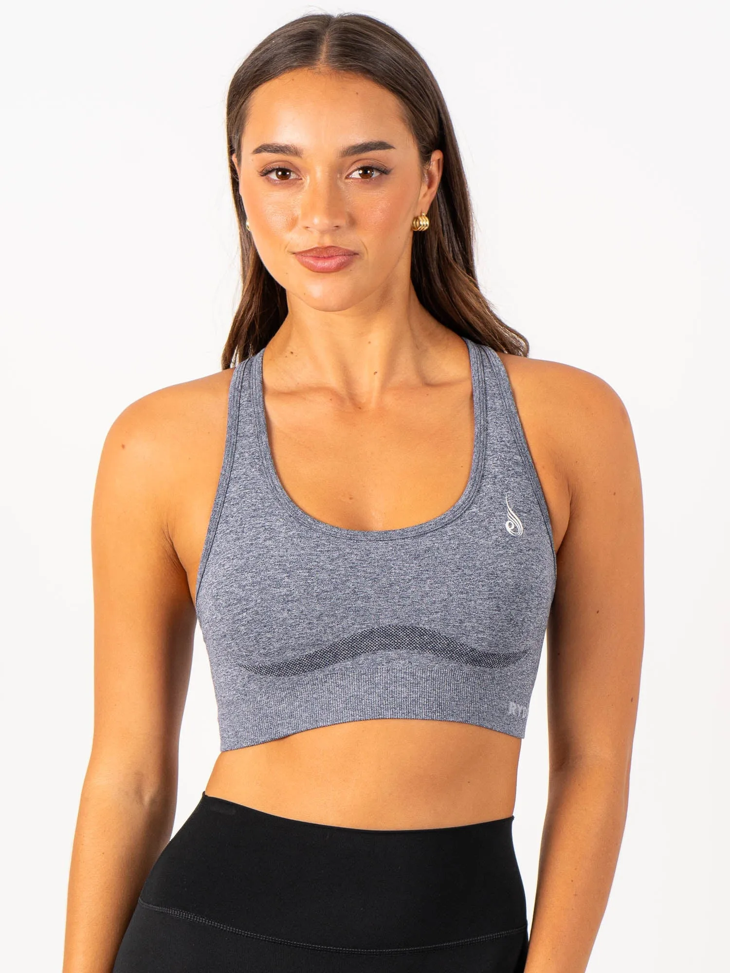 Staples Seamless Racer Back Sports Bra - Navy Marl High-quality Layered Coverage Design