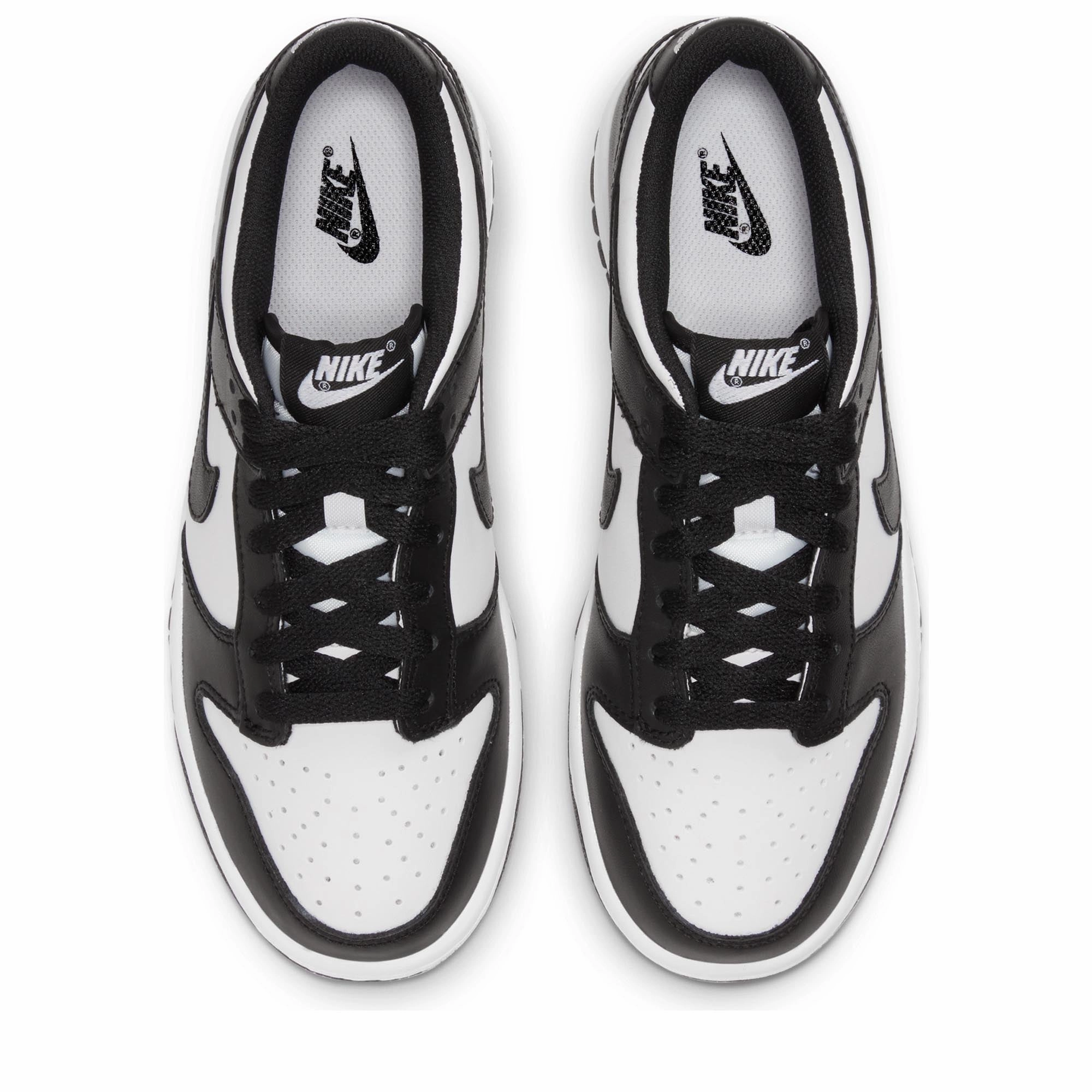 Nike Dunk Low Retro 'Panda' (GS) - White/Black Ankle Strap wide feet