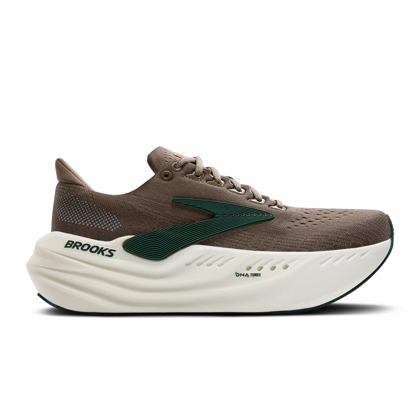 Brooks Glycerin Max Running Shoe (Men) - Falcon/Green/London Fog Harbor Path Soft Padding