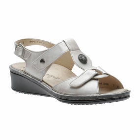 Finn Comfort Adana Backstrap Sandal (Women) - Silver Comfort Fit