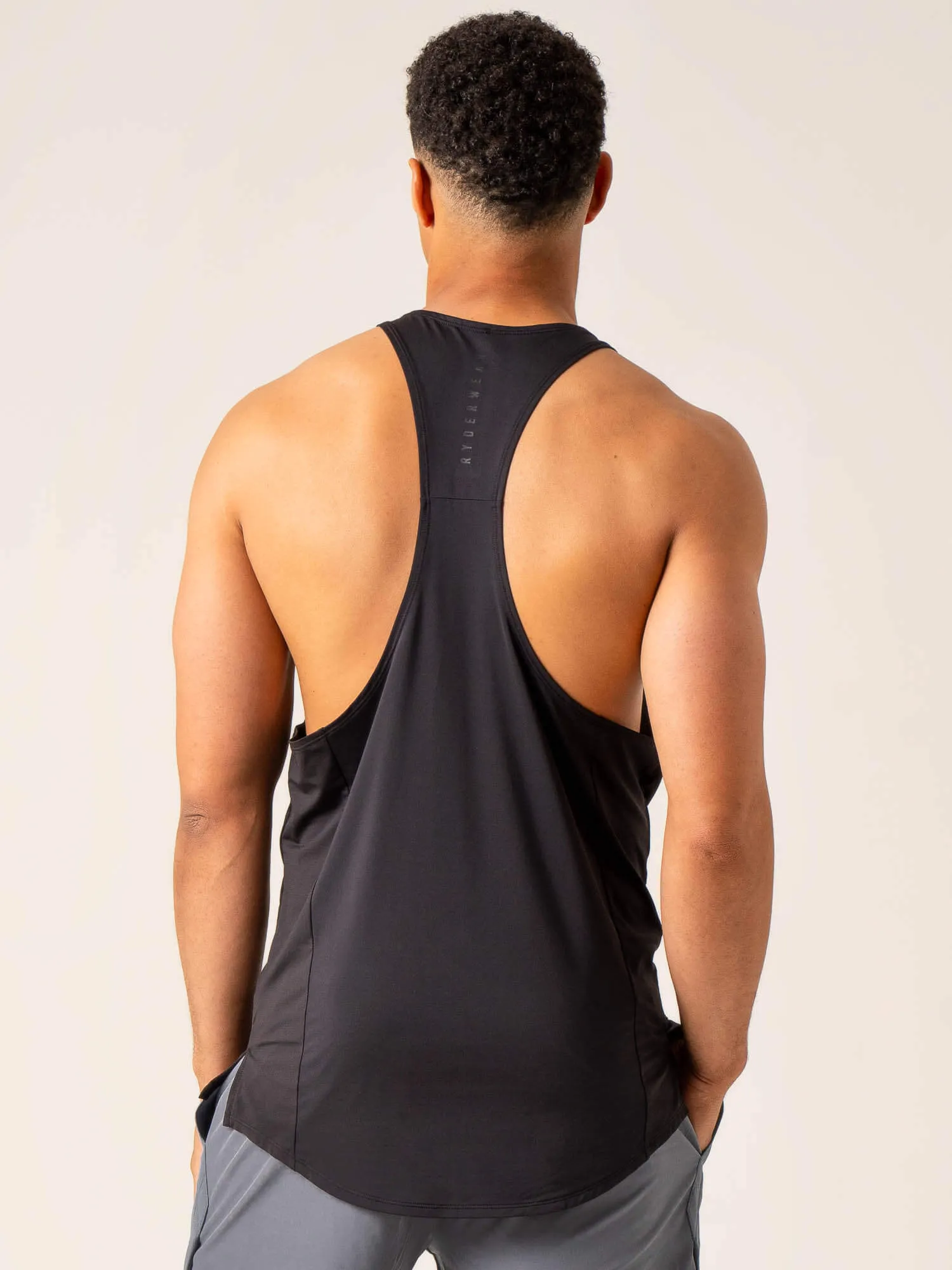 Quick Dry Technology Compact Travel Friendly Fold Dynamic Stringer T-Back - Black
