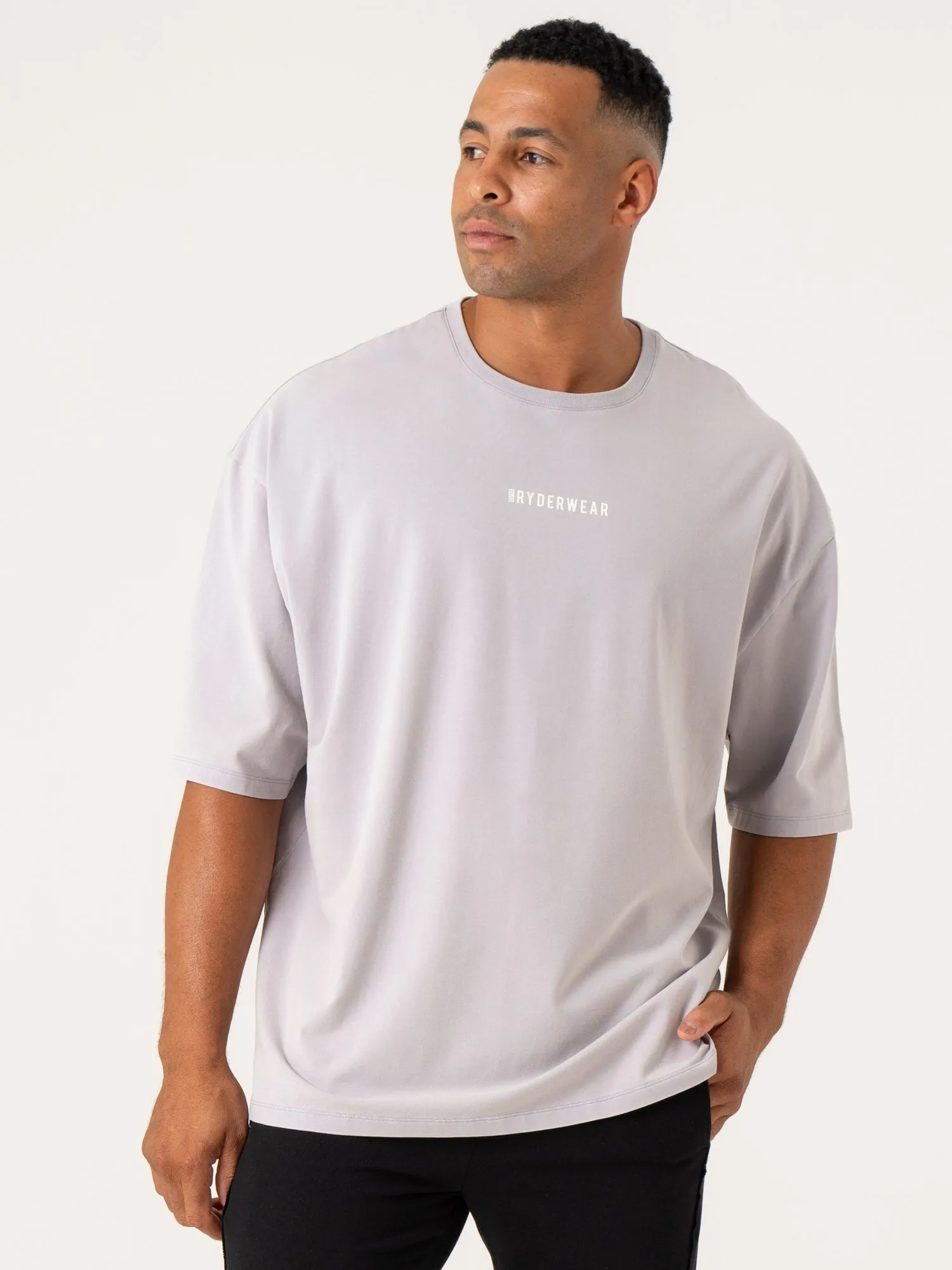 Easy Layering Pursuit Oversized T-Shirt - Lavender Stonewash EcoFriendlyBlend