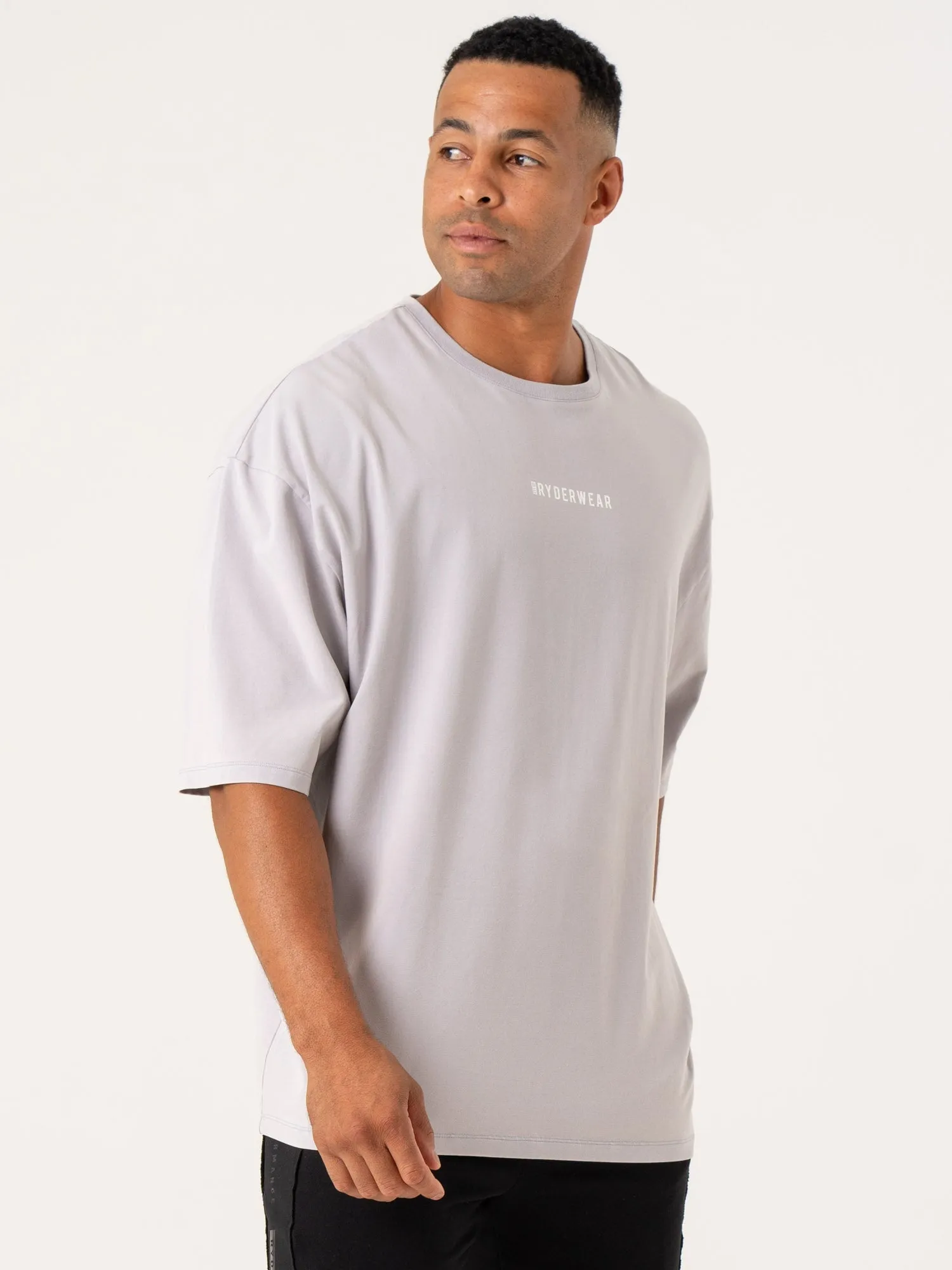 Easy Layering Pursuit Oversized T-Shirt - Lavender Stonewash Trendy Comfort