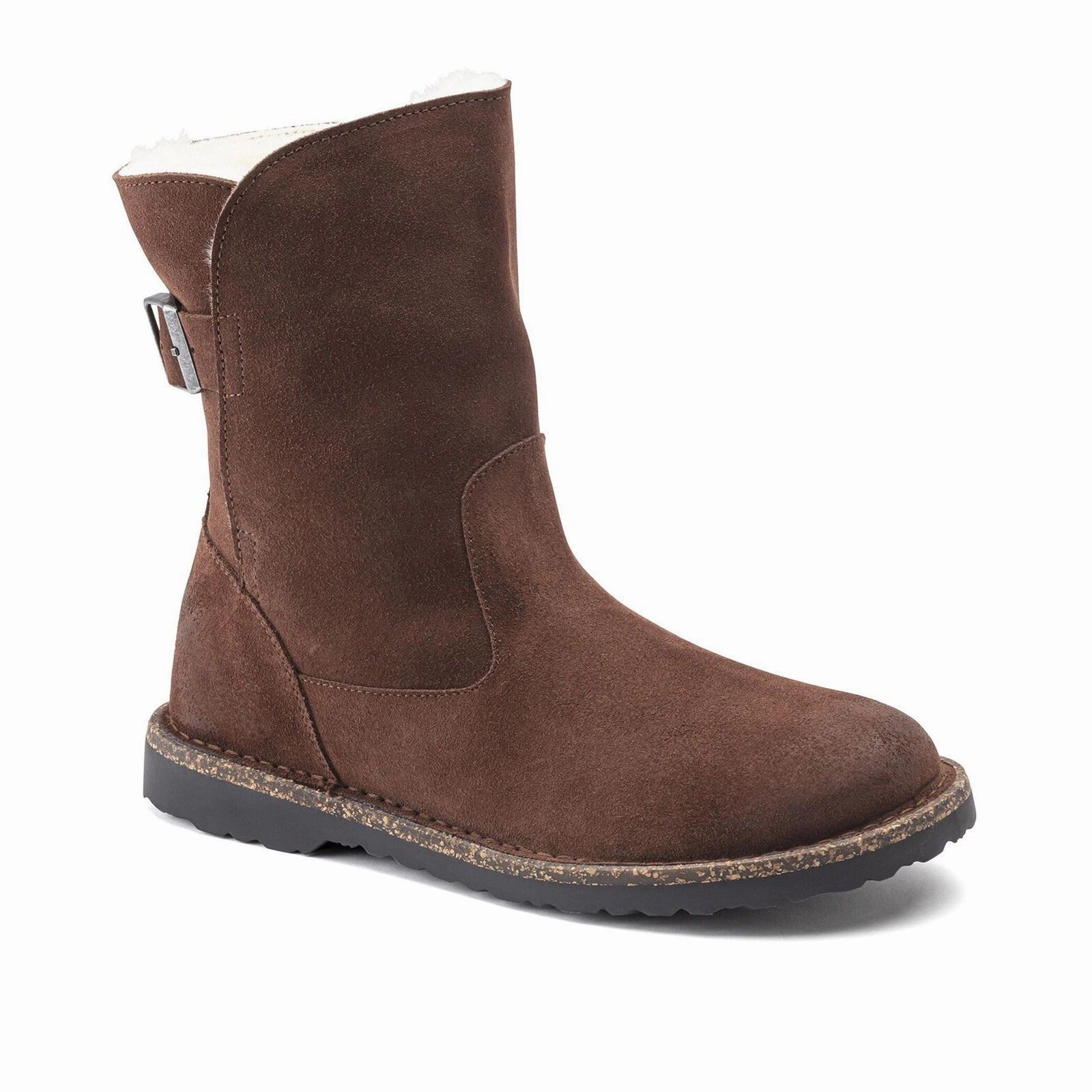 Fashionable Fit Daily Hold Birkenstock Uppsala Boot (Women) - Espresso Suede/Natural Shearling