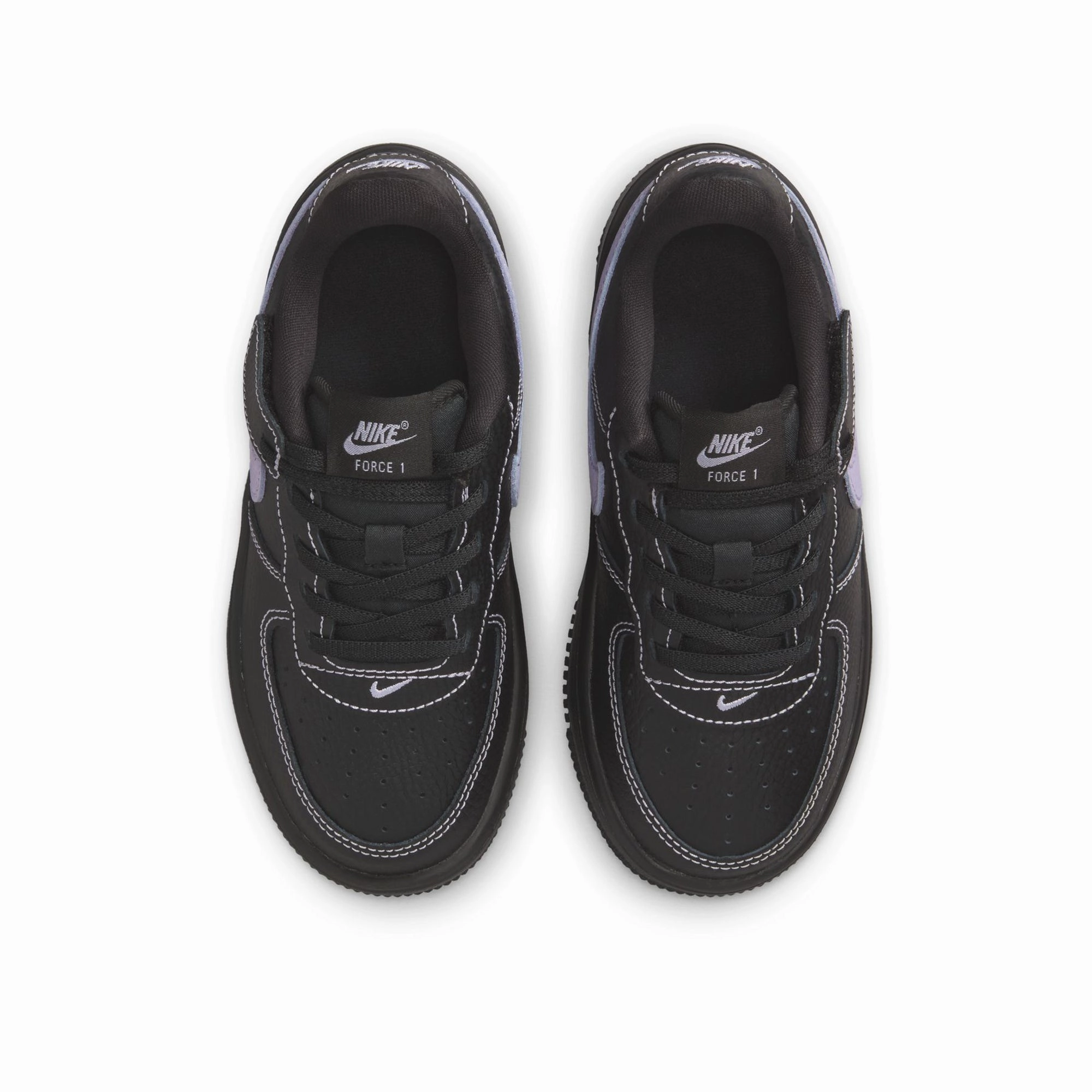 Nike Force 1 Low LV8 EasyOn (PS) - Black/Hydrangeas Trail Walks