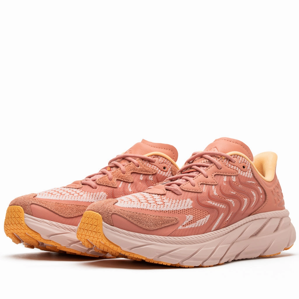 Soft Motion School Style Hoka U Clifton LS - Earthenware/Peach Whip