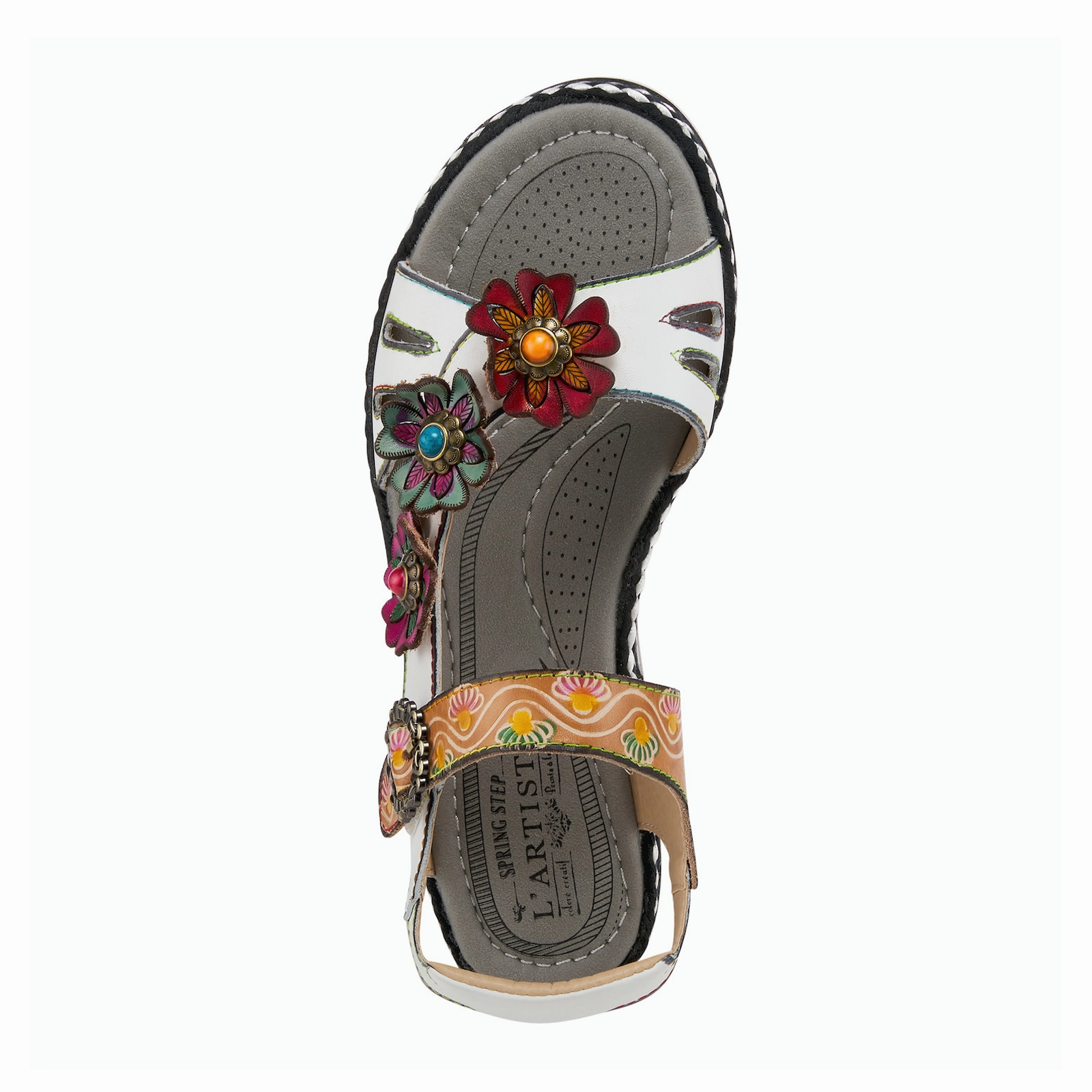 Knit Material Machine Washable Design L'Artiste Laga Platform Sandal (Women) - White Multi