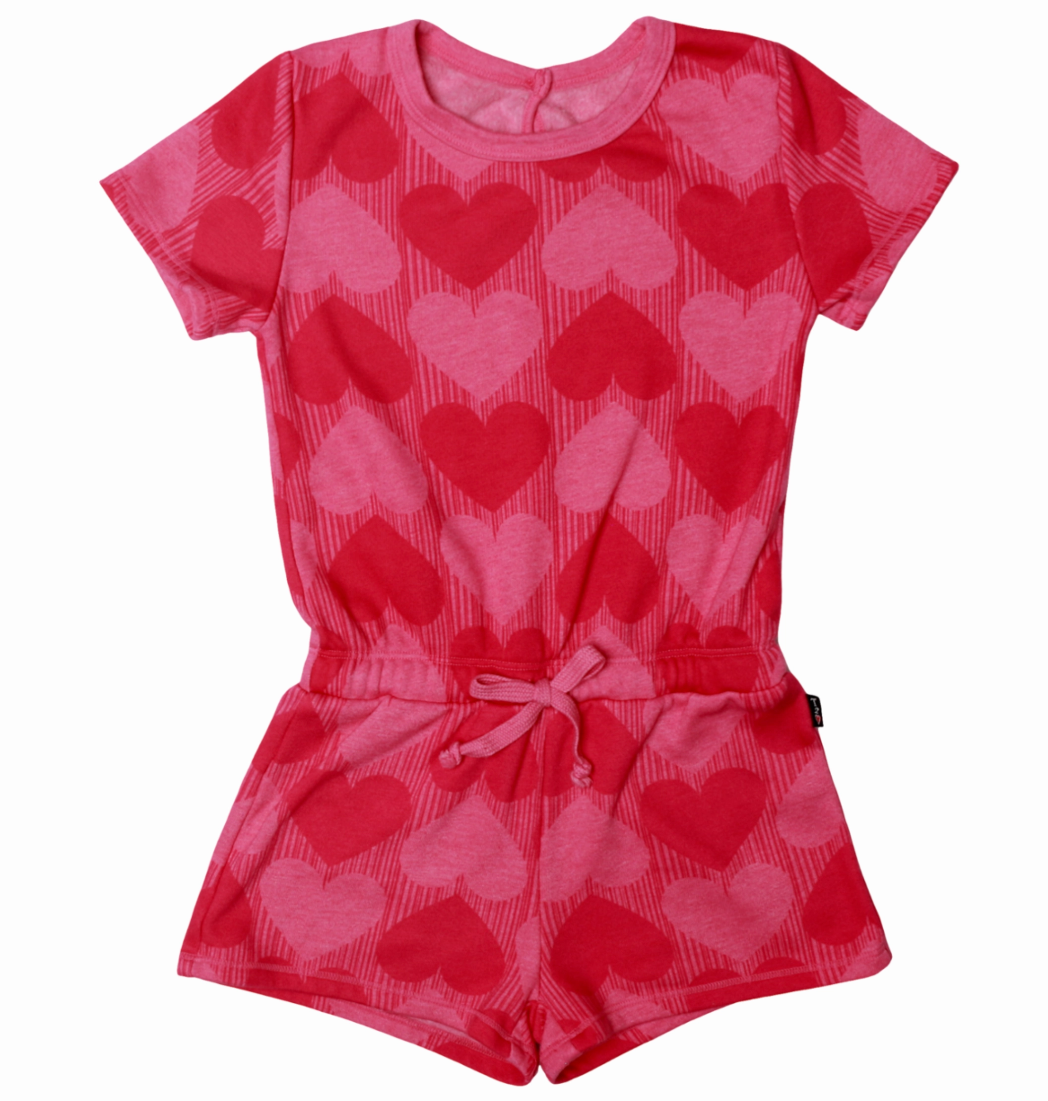 Basketball wear for kids Floral kids' apparel Easy Romper Barbie Pink w/ Hearts