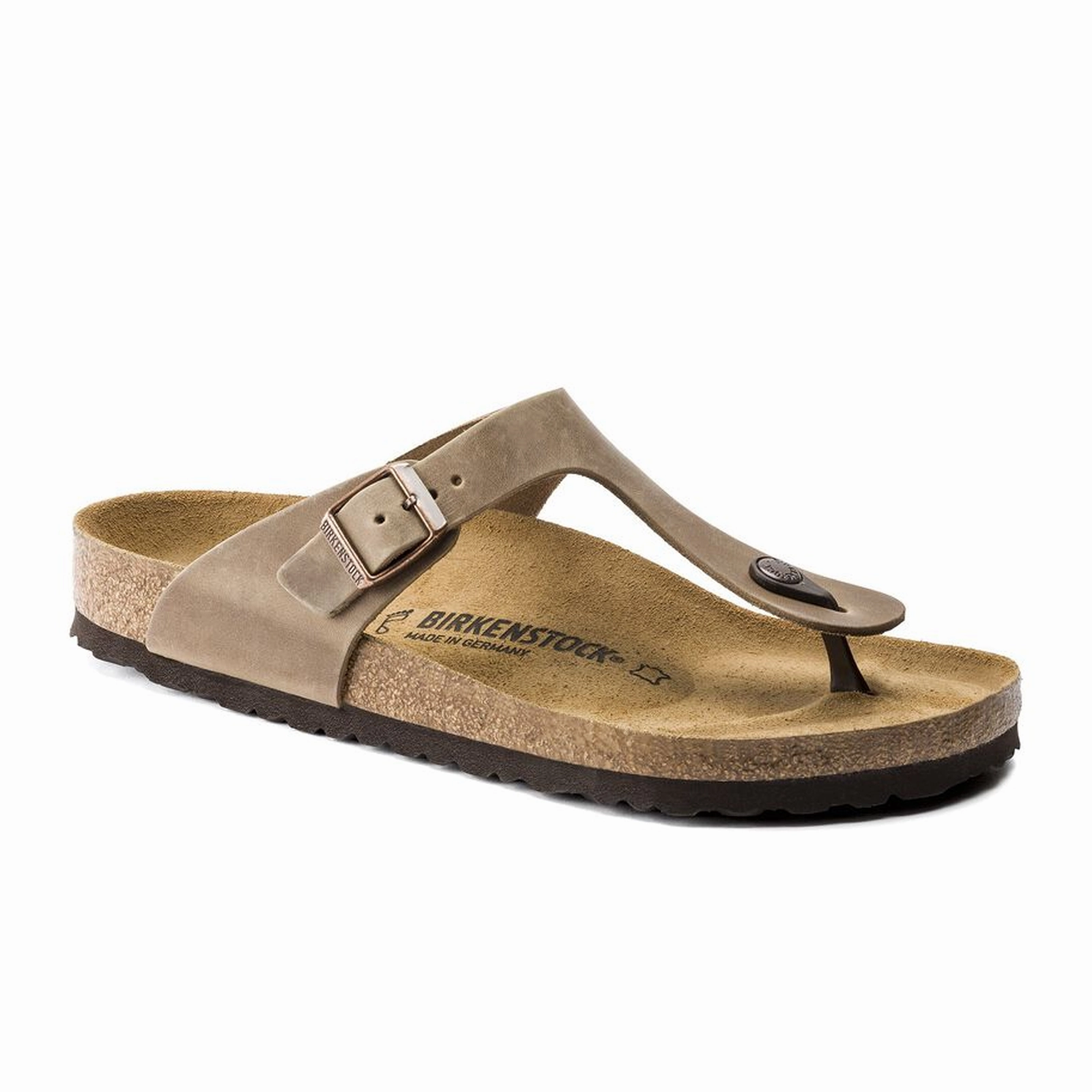 Birkenstock Gizeh Sandal (Women) - Tobacco Oiled Leather strap on Instant Comfort
