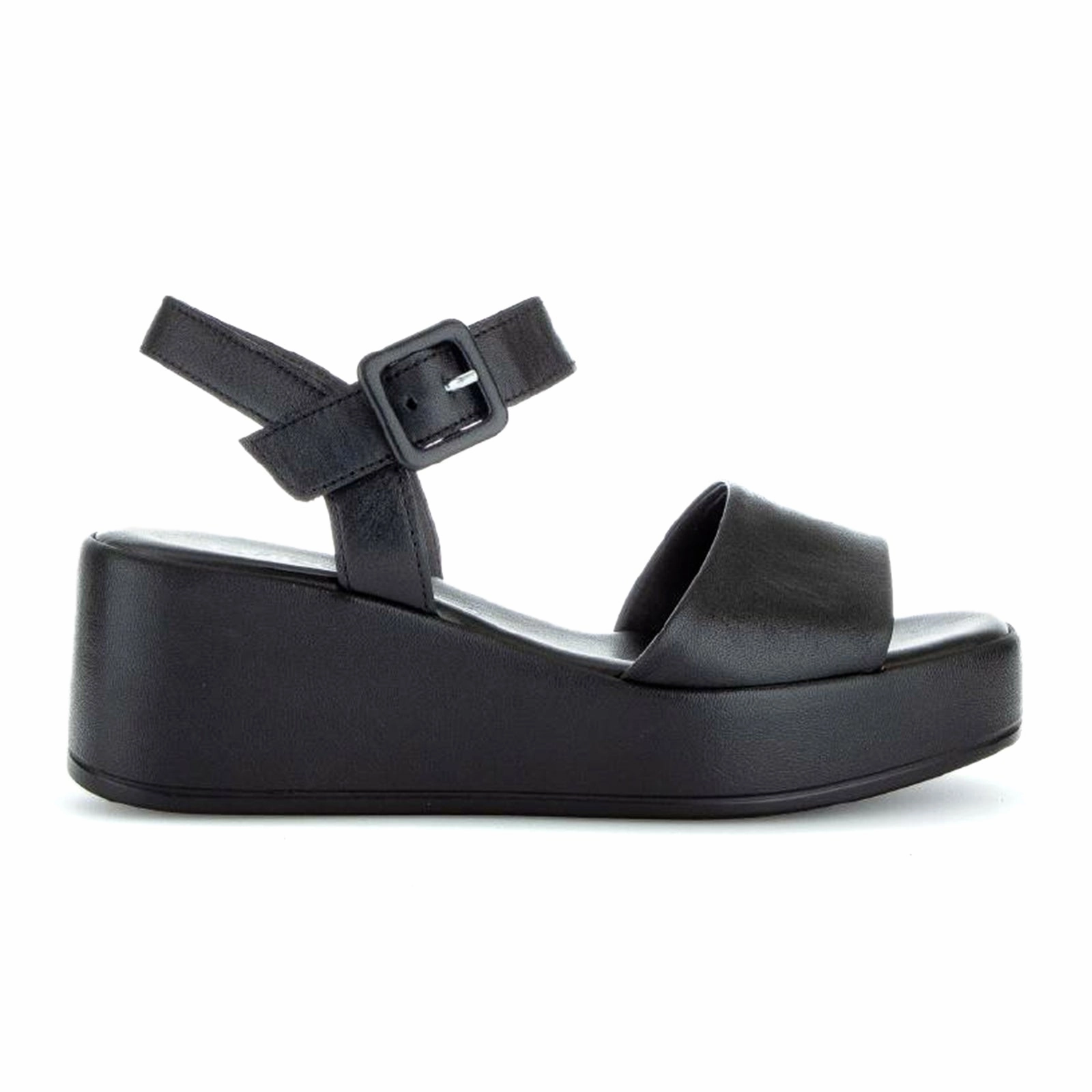 Gabor 531 Platform Wedge Sandal (Women) - Schwarz Nappa All Purpose Relaxed Steps