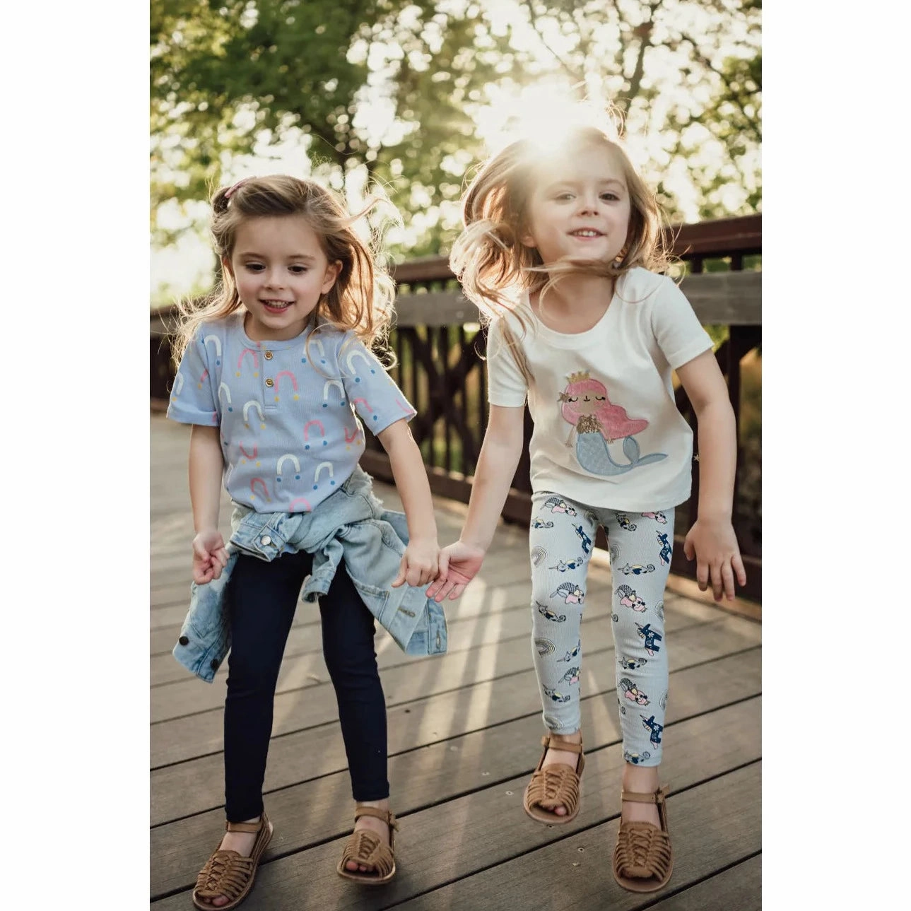 Patterned kids' wear Petite Hailey Girl's Ami Leggings - Navy