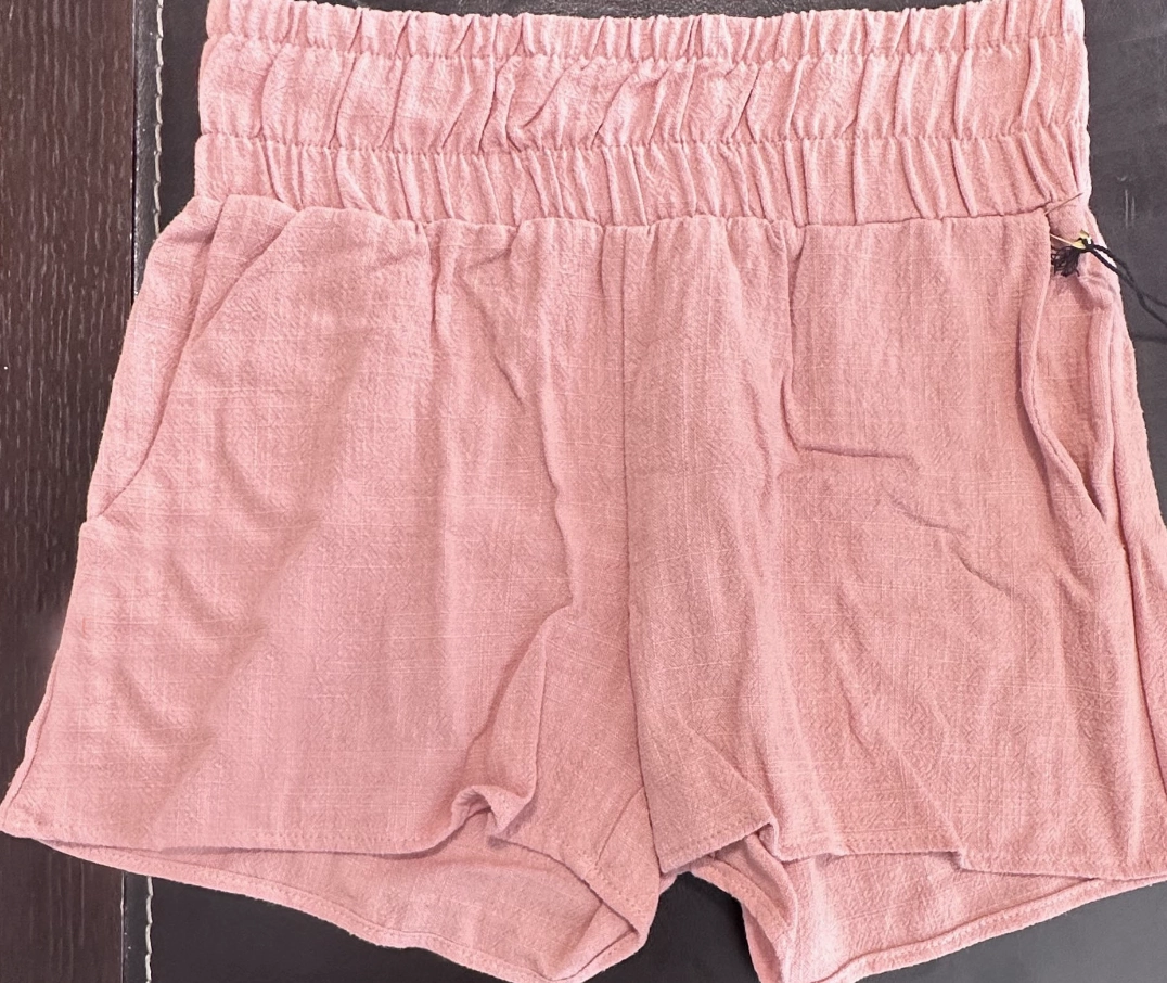 Linen Short - Rose Ombre colored kids' wear Resort wear for kids