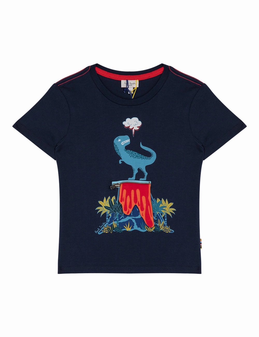 Paul Smith Junior Kids 'Rimini' Dinosaur T-Shirt in Navy Edgy