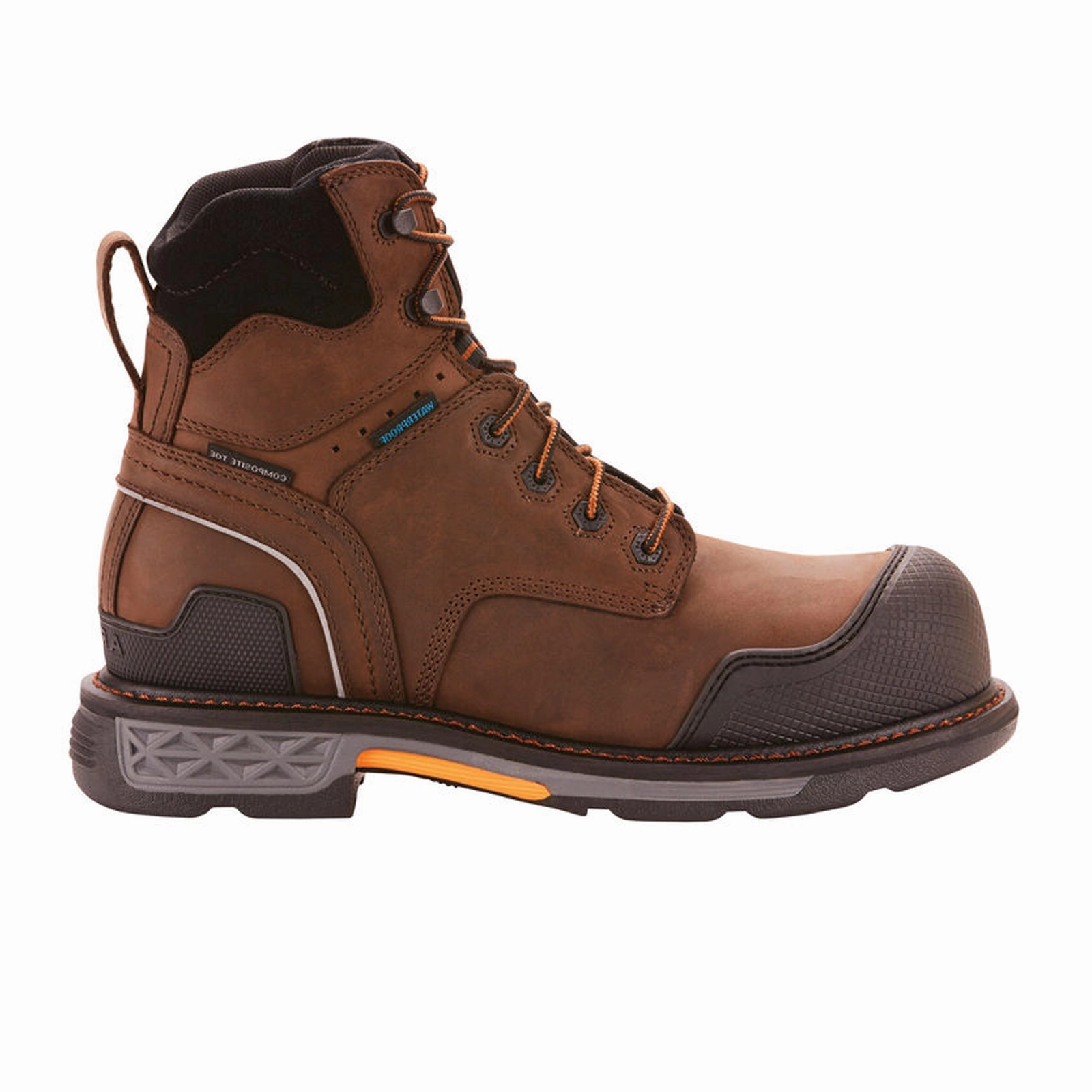 Ariat OverDrive XTR 6" Waterproof Composite Toe Work Boot (Men) - Oily Distressed Brown Cozy Fit Hold Guard
