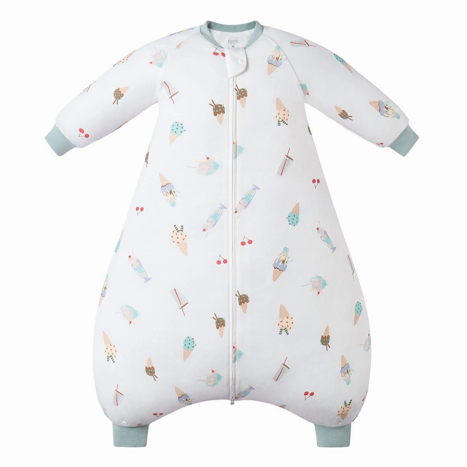 anti - static Nest Designs Baby 1.0 TOG Convertible Sleep Bag (Avocado Bamboo) - Ice Cream Summer