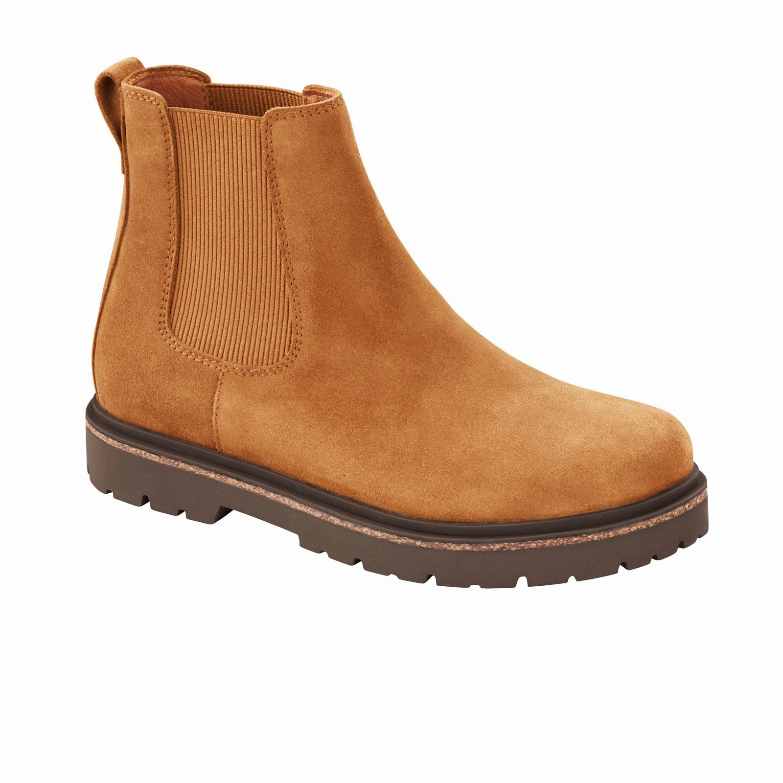 Shock Absorbing Birkenstock Highwood Chelsea Boot (Men) - Mink Suede