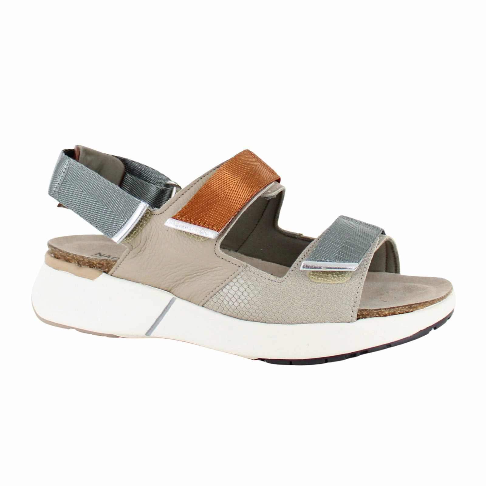 Comfort Sandal Lightweight Midsole Naot Odyssey Active Sandal (Women) - Tan Grey/Ivory Woven