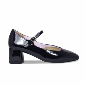 Confident Mood Pointed Toe Shoes Vida: Navy Patent Leather