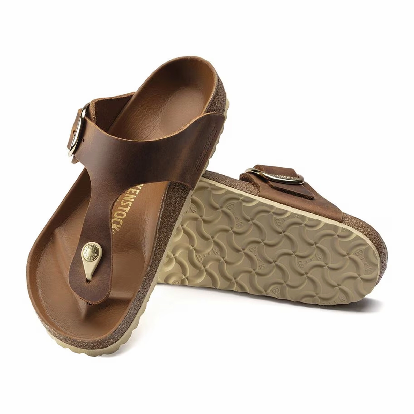 Birkenstock Gizeh Big Buckle Sandal (Women) - Cognac Leather Stylish Design strap on