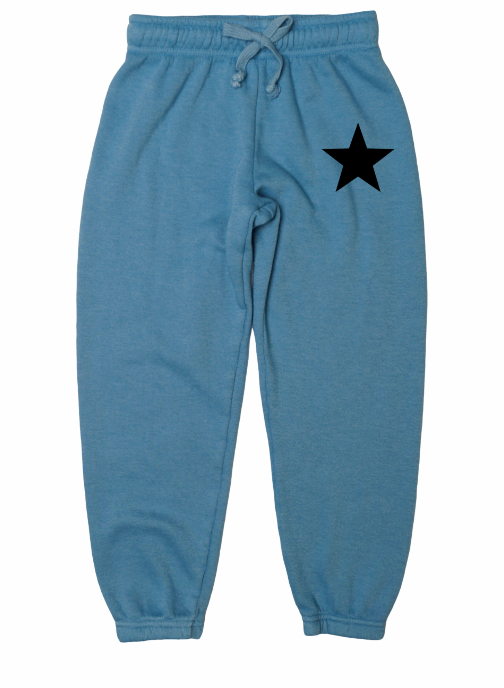 Big - and - tall Elastic Cuff w/ Star Sweatpant - Chambray Blue