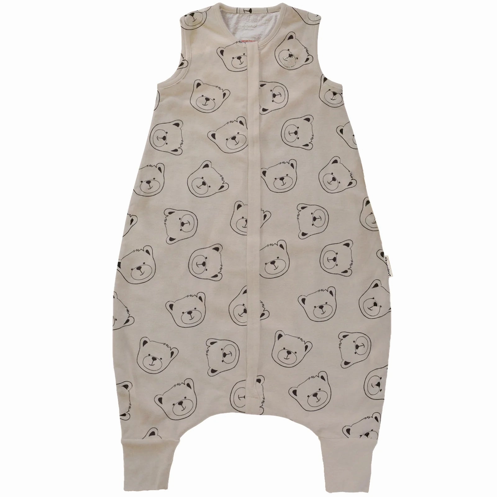 Smart Peaceful Woolino Merino Wool 4 Season Baby Sleep Bag with FEET opening - Teddy Bear