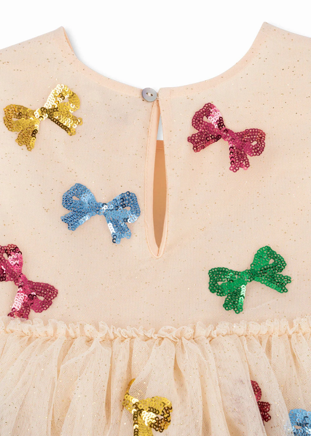 insulated Organza Konges Sloejd Kids Girl Yvonne Fairy Dress - Bow