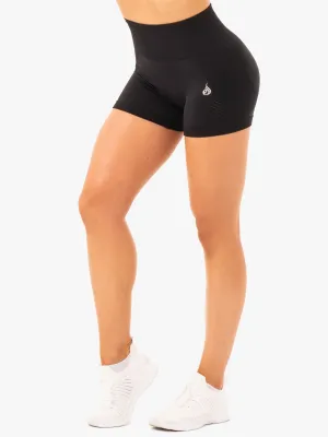 Non Restrictive Waistband Electra Seamless Shorts - Black