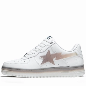 Light Step Comfortable Slip-on Style A Bathing Ape Bape Sta #5 M1 - White