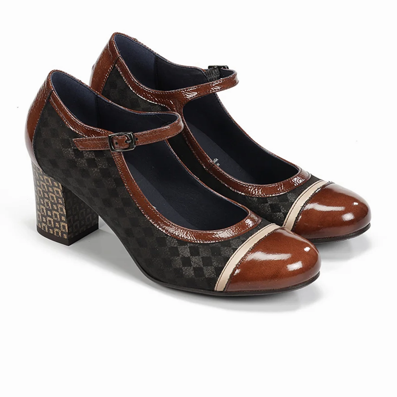 Wide Path Lane Dorking Rodin D8669 Heeled Mary Jane (Women) - Carcas/Napla/Suga Negro