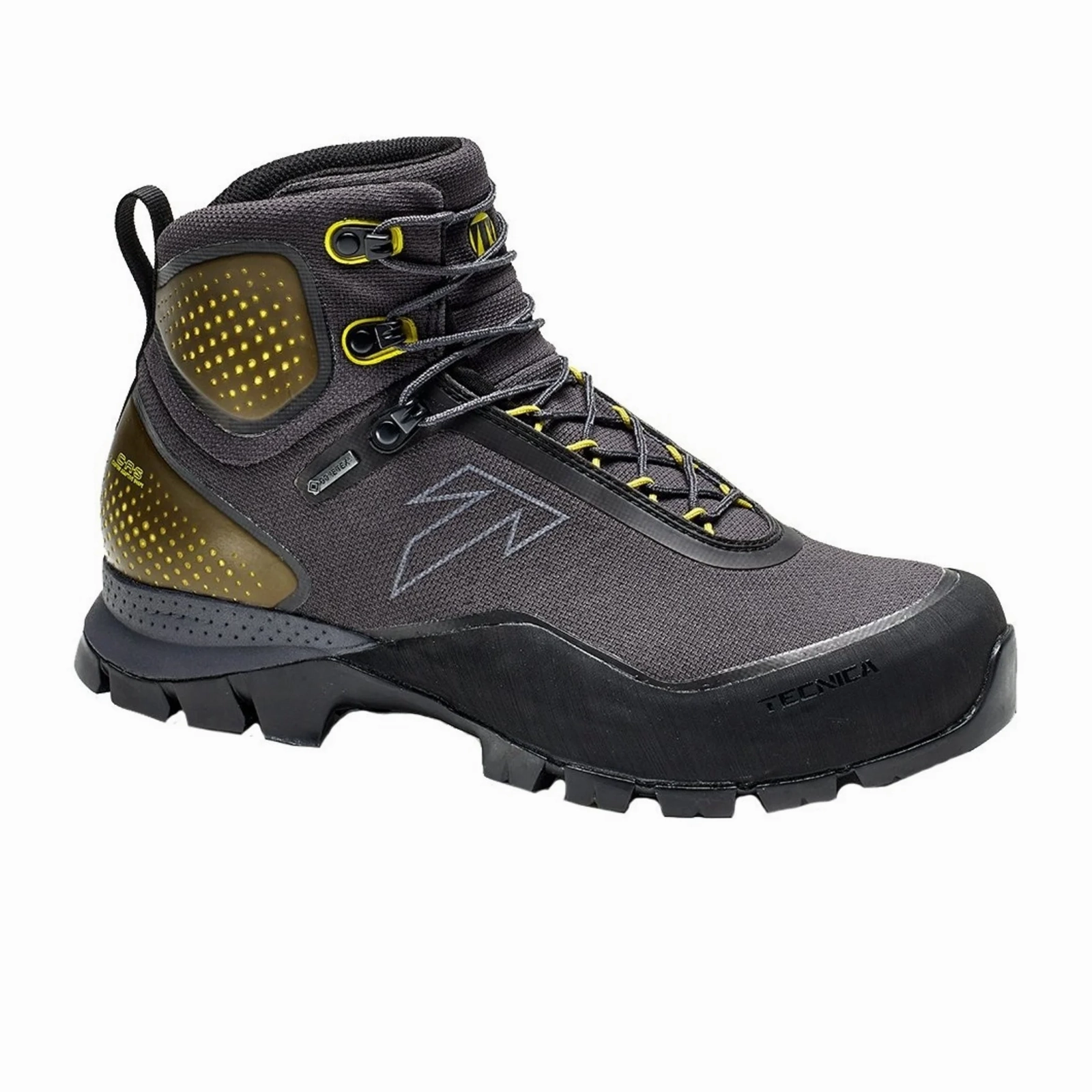 Tecnica Forge S GTX Mid Hiking Boot (Unisex) - Asphalt/Green Easy Fit