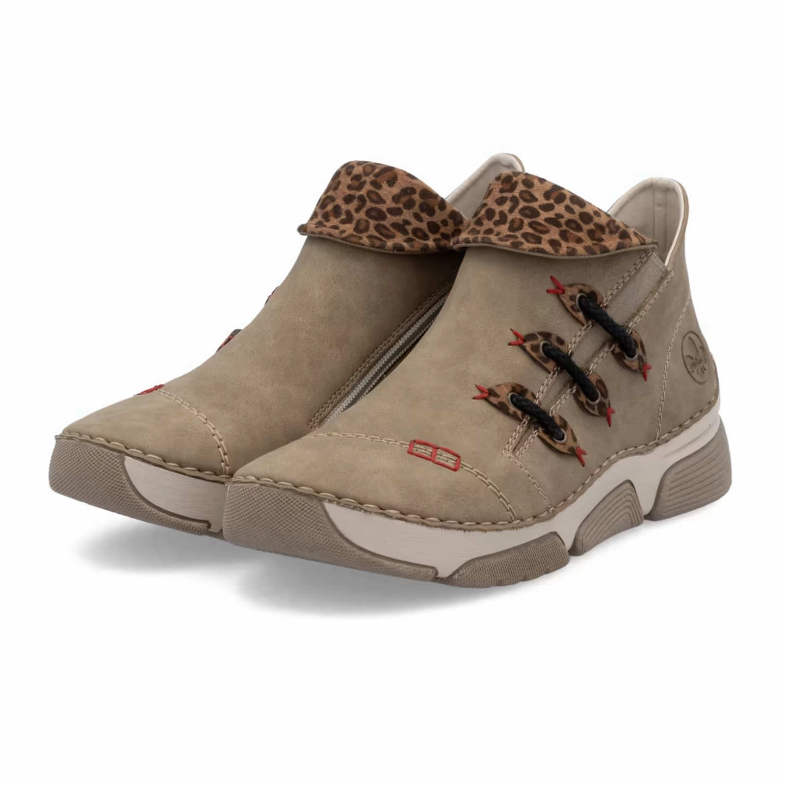 Subtle Look Fresh Dash Rieker 45983 Angela Slip On Bootie (Women) - Fango/Leo Nuss