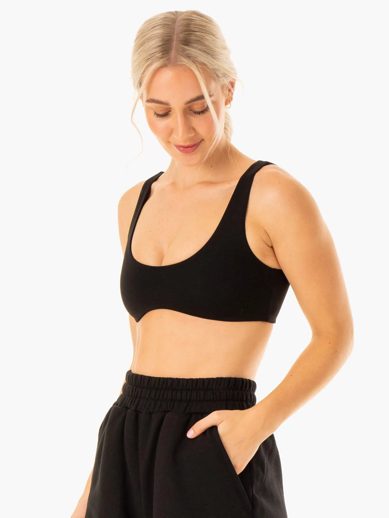 Easy Fastening Elevate Lounge Bra - Black