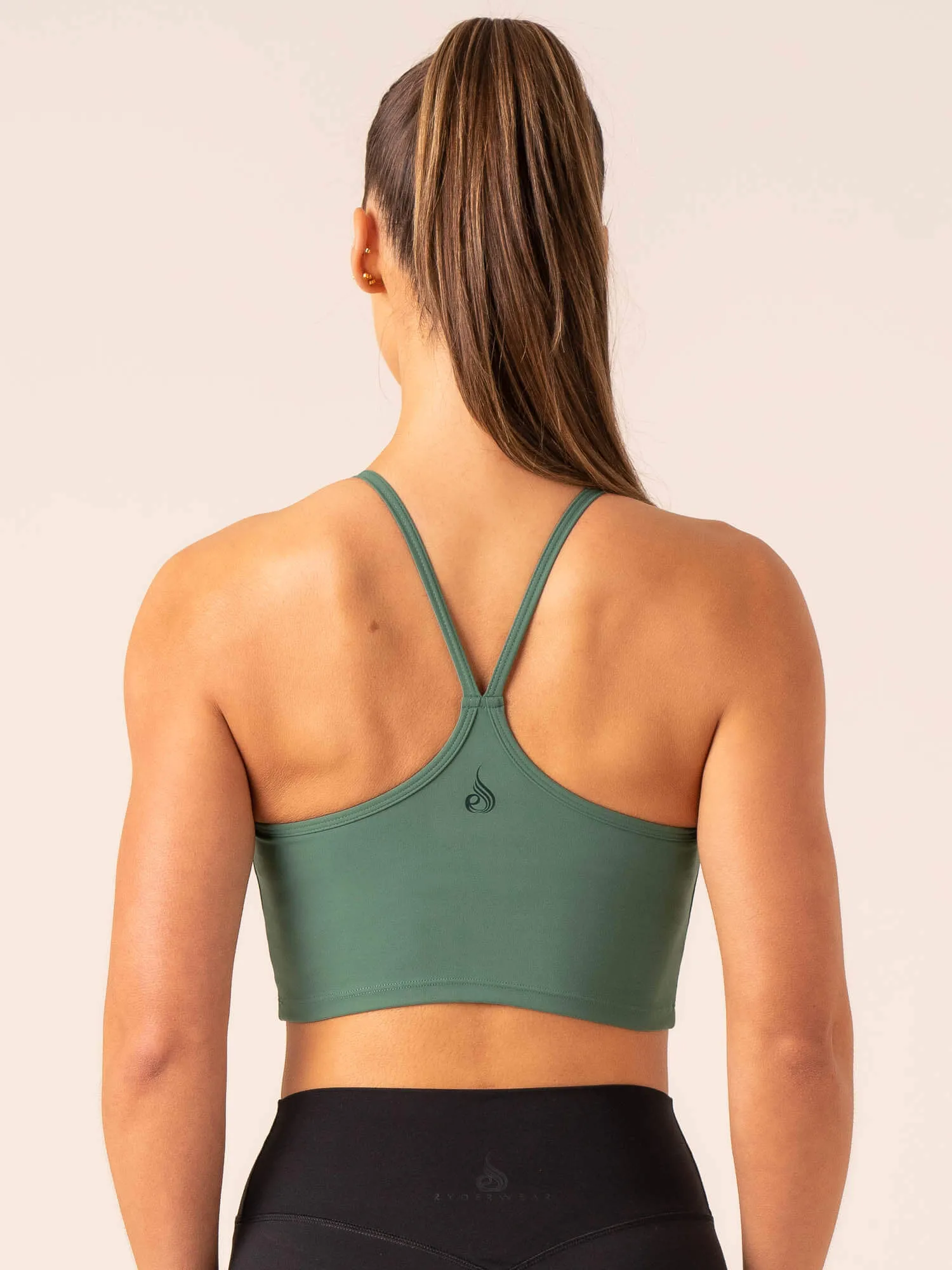 LatticeKnit Built In Filter Layer Embody Compression Tank Bra - Dark Green