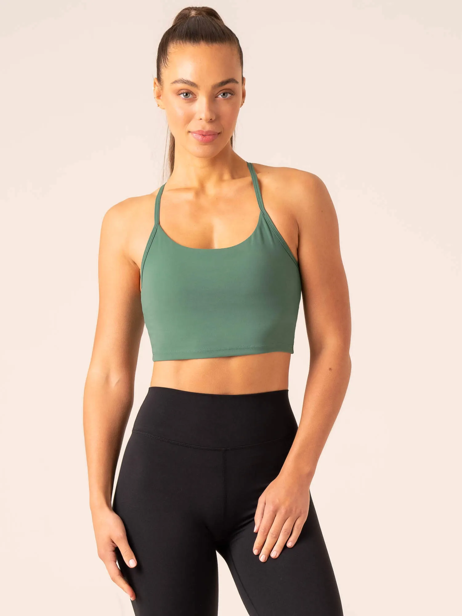 Embody Compression Tank Bra - Dark Green UV Protection Enhanced