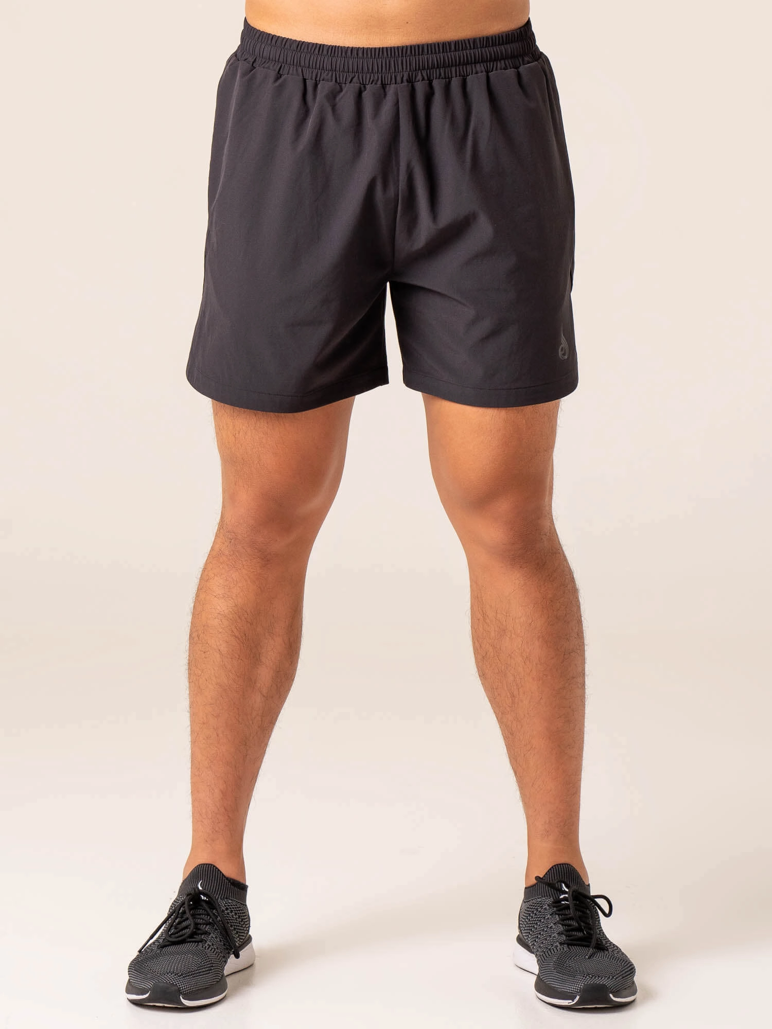 Emerge Training Short - Faded Black Laser Cut Perforations