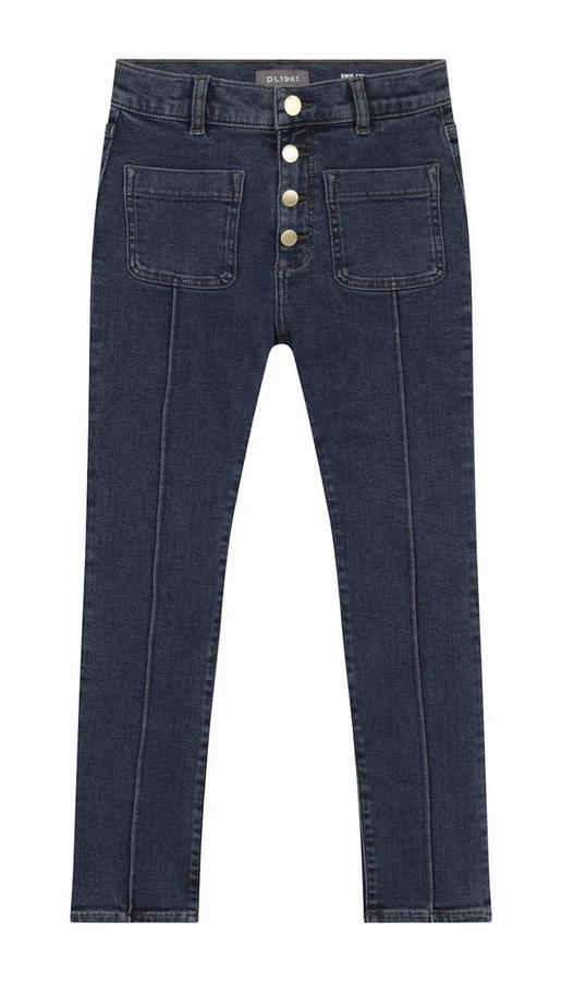 Emie Straight High Rise | Seacliff Embroidered