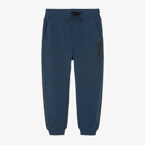 Emporio Armani Junior Boys Blue Cotton Joggers - 6Y Animal - print Juvenile clothing