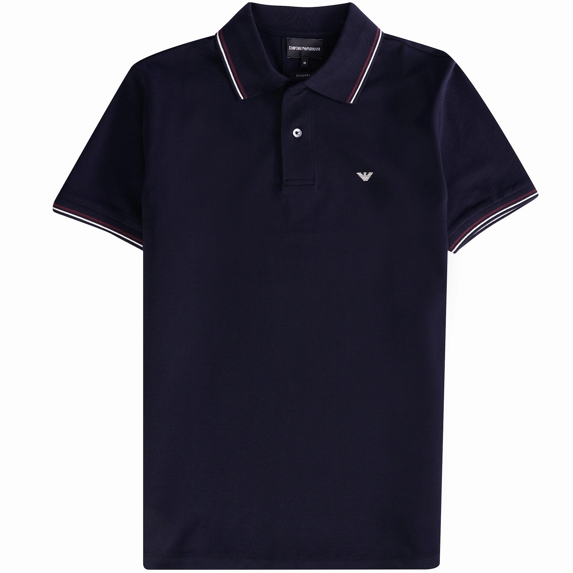 Emporio Armani Kids Boy's Stretch-Pique Short-Sleeved Polo Shirt w/ Trimmed Collar Elastic