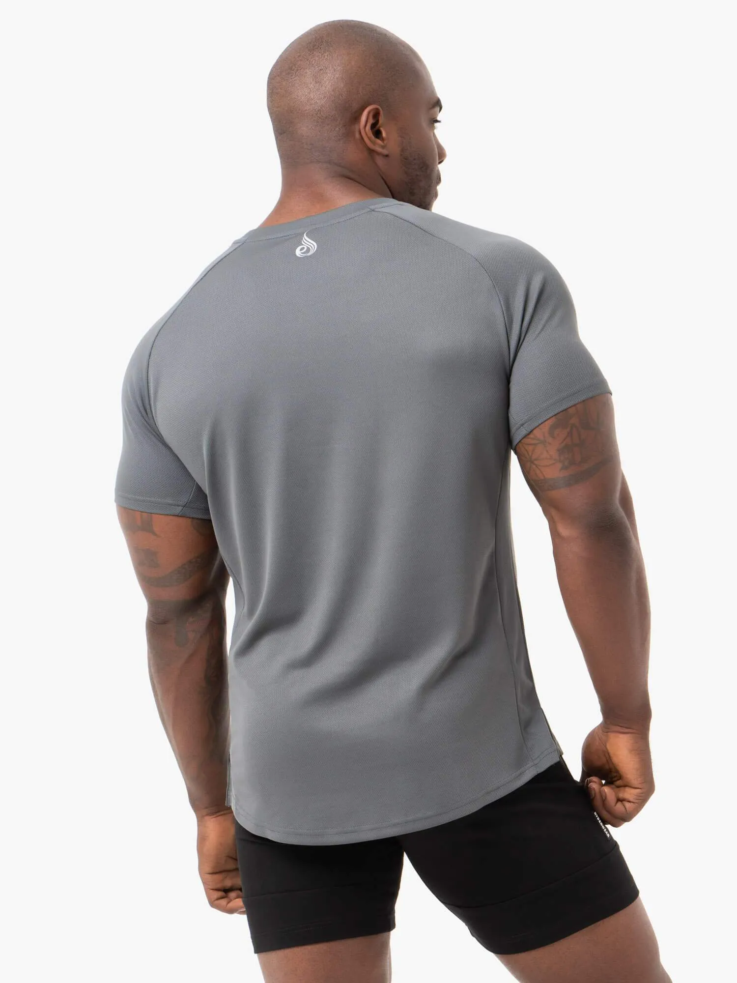 Comfort Wear Energy Mesh T-Shirt - Charcoal Casual Comfort Fit