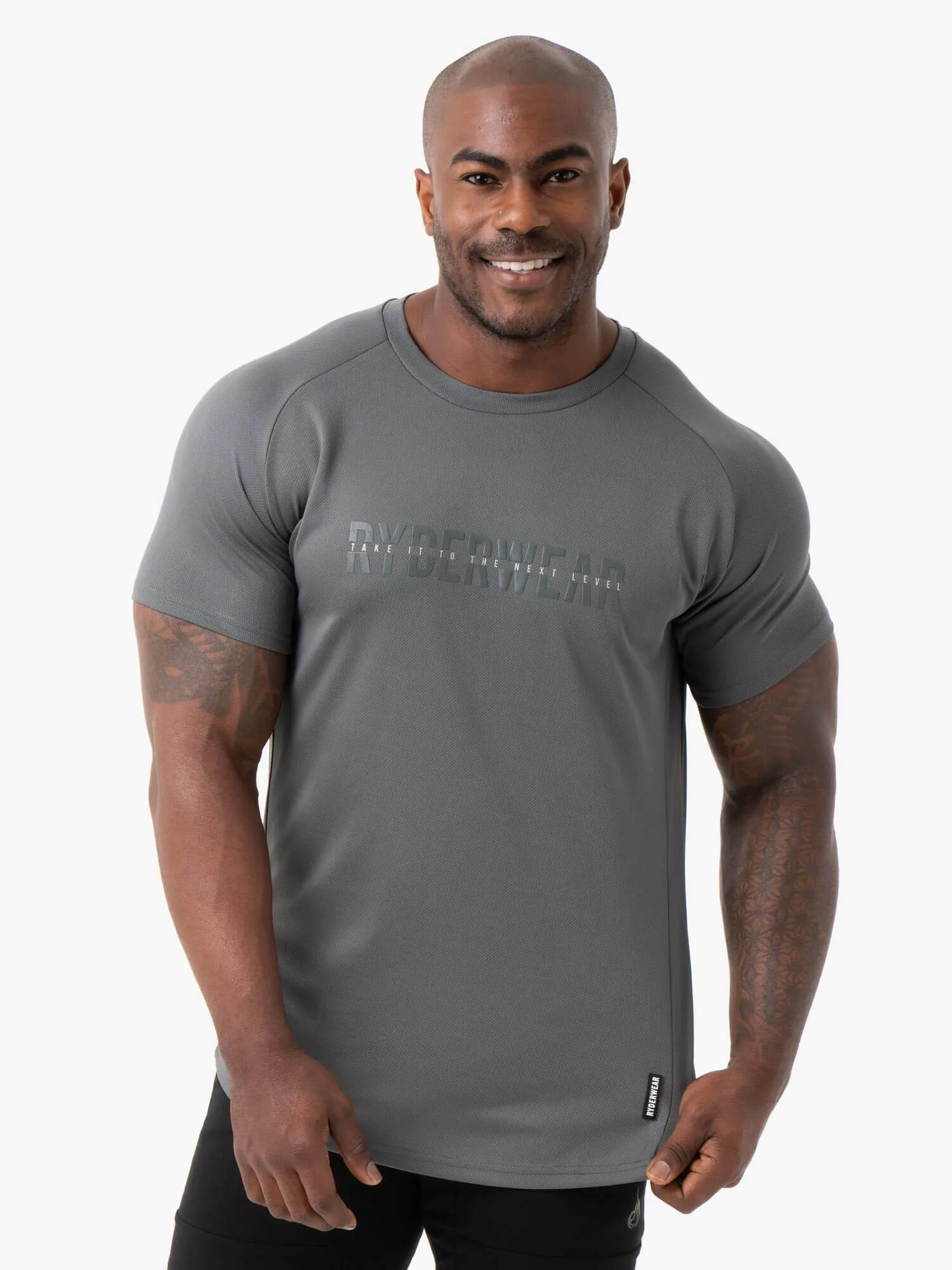Energy Mesh T-Shirt - Charcoal Casual Comfort Fit Outdoor Comfort Fit MachineWashable
