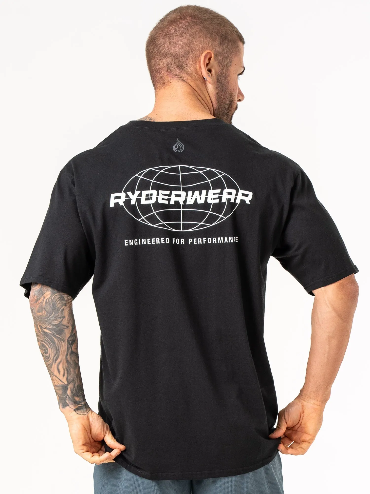 Energy Oversized T-Shirt - Black Active Style Hidden Pocket System