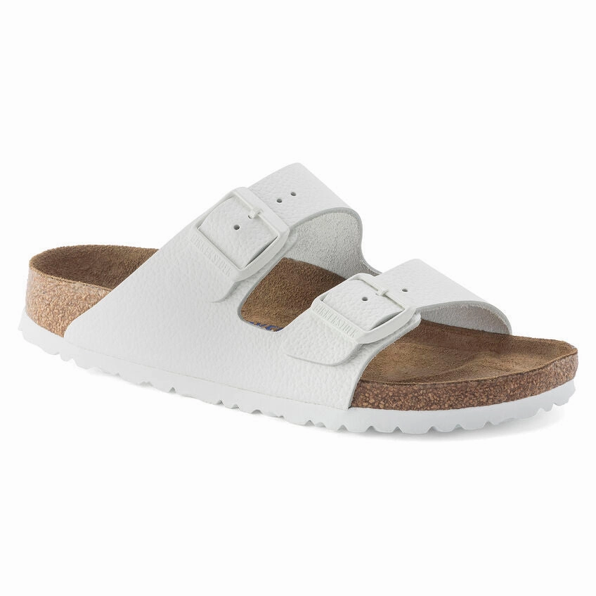 multi - surface sole track running shoes Birkenstock Arizona Soft Footbed White Leather