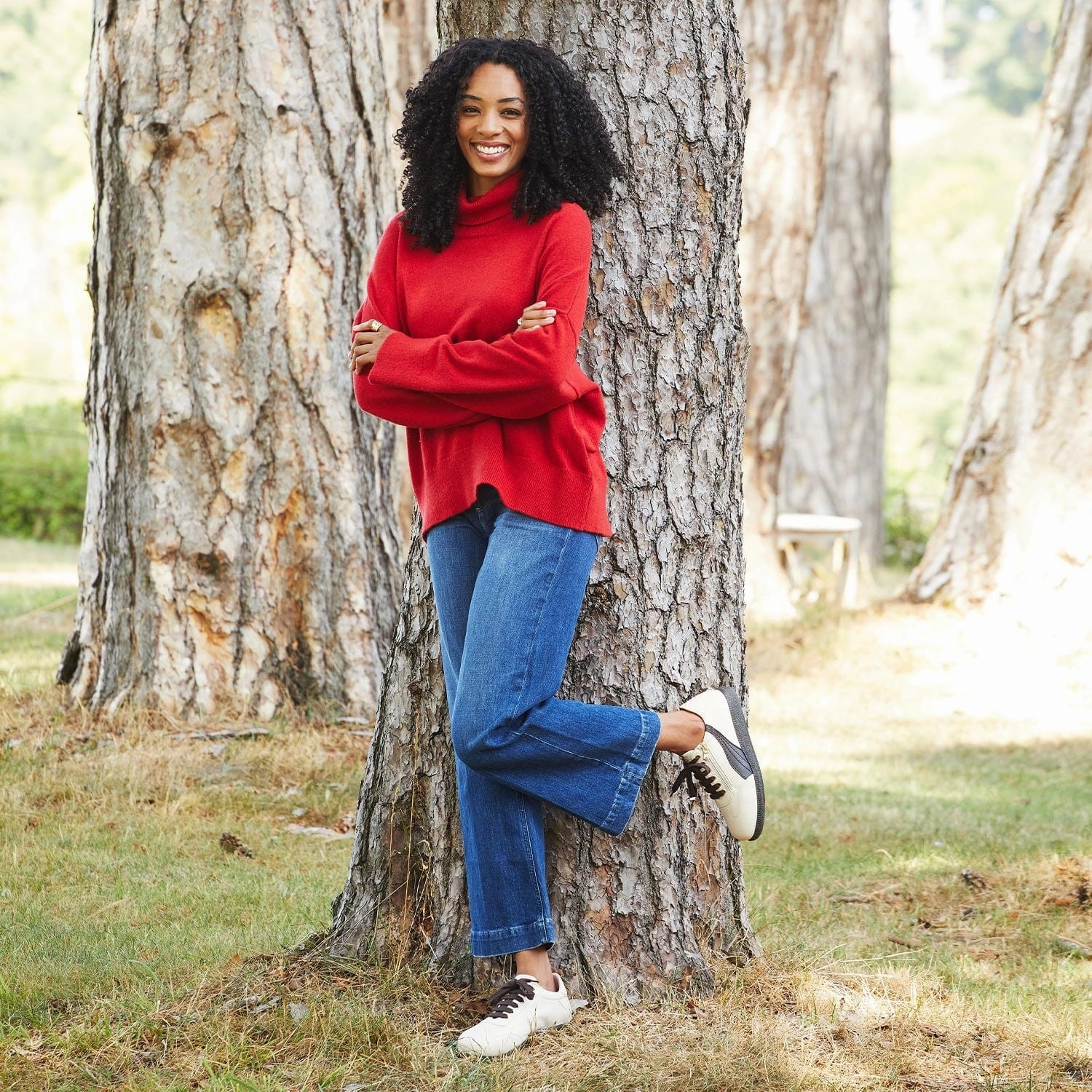 Swirl: Cream & Brown Leather Wide Toe Box Engineering Torsional Rigidity System