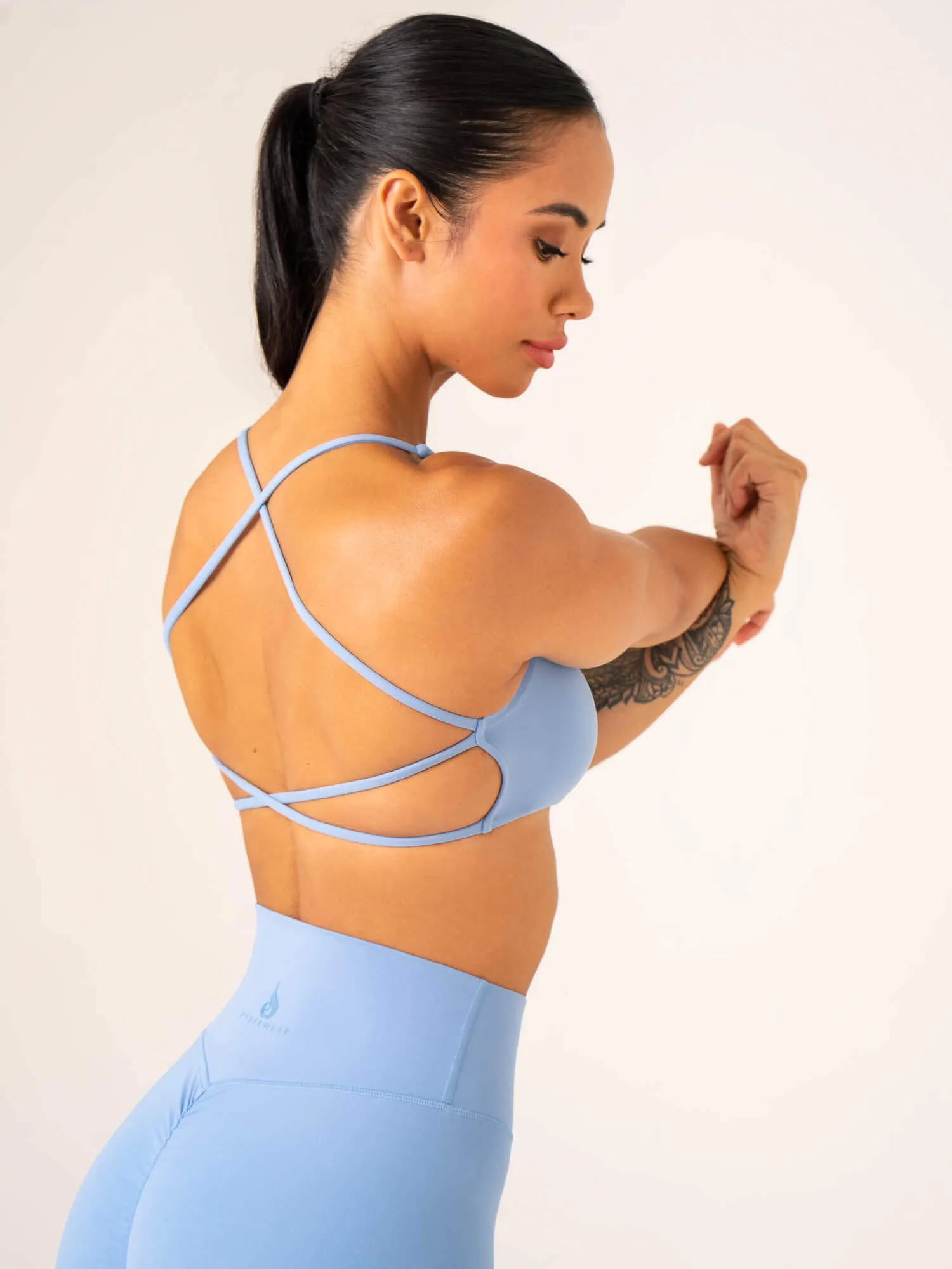 Adjustable Hook Closure NKD Embody Sports Crop - Blue