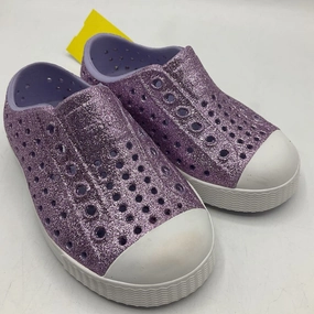 Size 6: Native Purple Sparkly Slip-On Shoes Aero Dynamic Silhouette